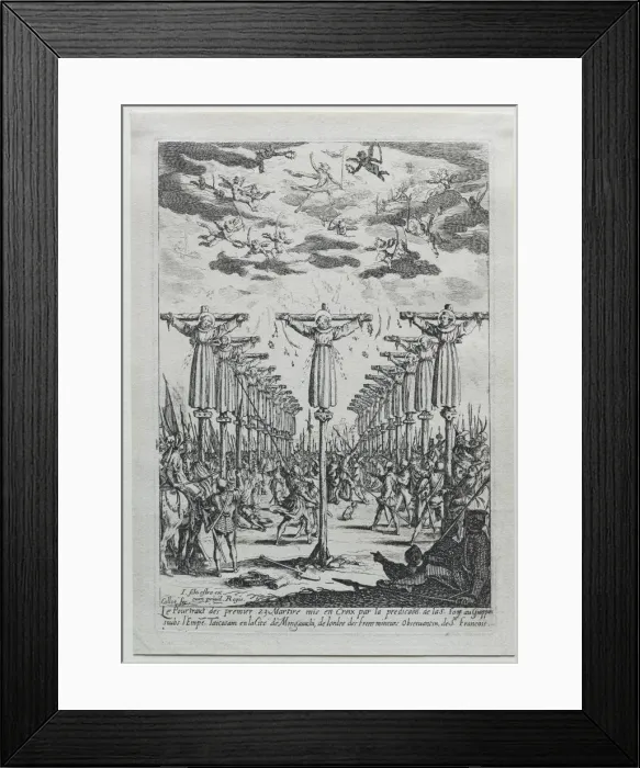Framed Print : The Martyrs of Japan. Creator: Jacques Callot (French, 1592-1635) Framed Print : The Martyrs of Japan. Creator: Jacques Callot (French, 1592-1635)