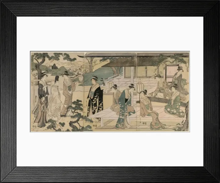 Framed Print : The Matsukaze Chapter of the Tale of Genji (from the series The Tale of Genji…, c Framed Print : The Matsukaze Chapter of the Tale of Genji (from the series The Tale of Genji…, c