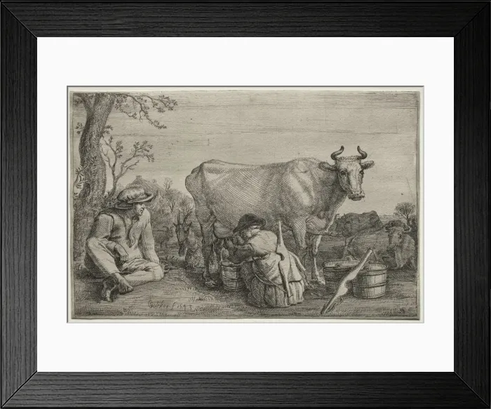 Framed Print : The Milkmaid, 1643. Creator: Gerrit Claesz. Bleker (Dutch, 1656) Framed Print : The Milkmaid, 1643. Creator: Gerrit Claesz. Bleker (Dutch, 1656)