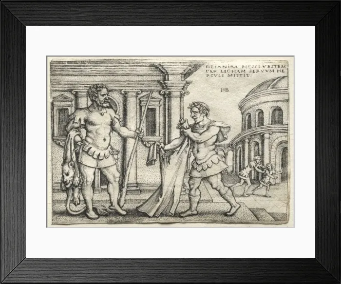 Framed Print : The Labors of Hercules: Hercules Receiving the Garment Steeped in Nessus Blood, 1542