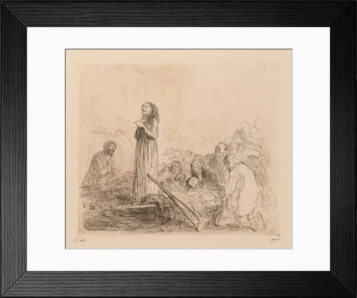 Framed Print : The Miracle at Lourdes. Creator: Jean Louis Forain (French, 1852-1931) Framed Print : The Miracle at Lourdes. Creator: Jean Louis Forain (French, 1852-1931)