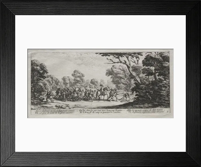 Framed Print : The Miseries of War: Arrest of Malefactors, 1633. Creator: Jacques Callot (French, 1592-1635) Framed Print : The Miseries of War: Arrest of Malefactors, 1633. Creator: Jacques Callot (French, 1592-1635)