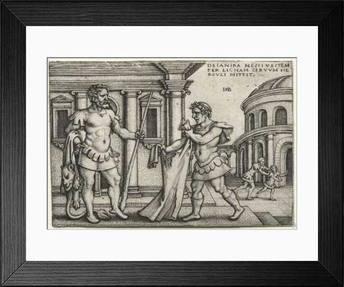 Framed Print : The Labors of Hercules: Hercules Receiving the Garment Steeped in Nessuss Blood, 1542 Framed Print : The Labors of Hercules: Hercules Receiving the Garment Steeped in Nessuss Blood, 1542