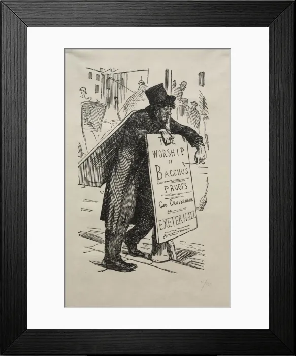 Framed Print : The Modern Art of Advertising, 1863. Creator: George Louis Palmella Busson Du Maurier (British Framed Print : The Modern Art of Advertising, 1863. Creator: George Louis Palmella Busson Du Maurier (British