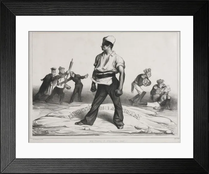 Framed Print : The Monthly Association (plate 20): Do not meddle with it!, 1834. Creator: Honore Daumier Framed Print : The Monthly Association (plate 20): Do not meddle with it!, 1834. Creator: Honore Daumier