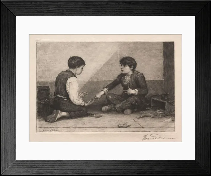 Framed Print : The Mora Players, 1883. Creator: Frederick Dielman (American, 1847-1935) Framed Print : The Mora Players, 1883. Creator: Frederick Dielman (American, 1847-1935)
