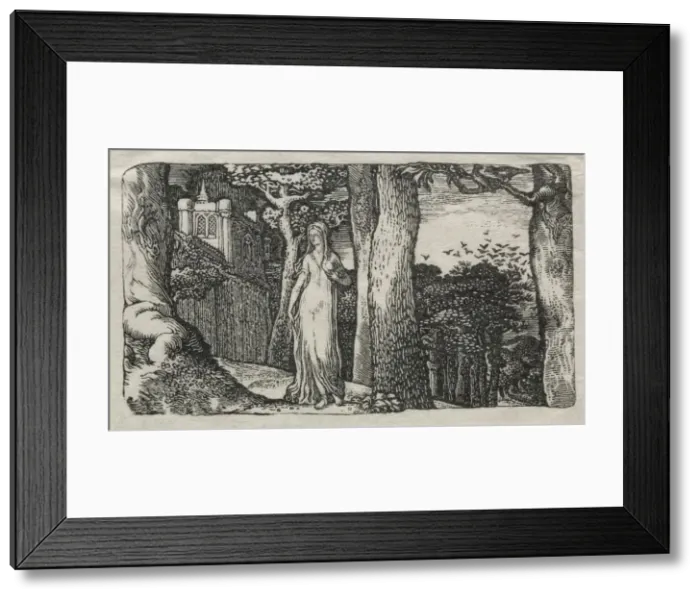 Framed Print : The Lady and the Rooks, 1829. Creator: Edward Calvert (British, 1799-1883) Framed Print : The Lady and the Rooks, 1829. Creator: Edward Calvert (British, 1799-1883)