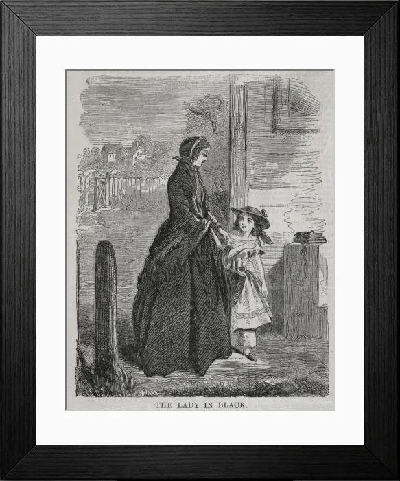 Framed Print : The Lady in Black, 1860. Creator: Winslow Homer (American, 1836-1910) Framed Print : The Lady in Black, 1860. Creator: Winslow Homer (American, 1836-1910)