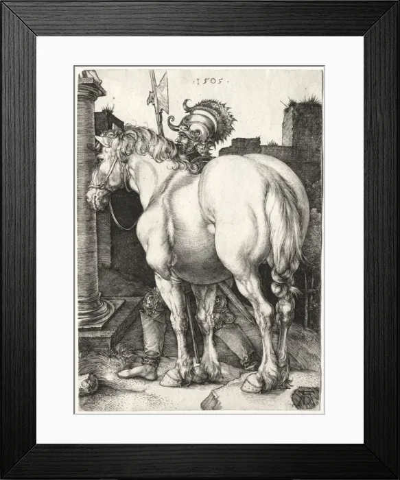 Framed Print : The Large Horse, 1505. Creator: Albrecht Dürer (German, 1471-1528) Framed Print : The Large Horse, 1505. Creator: Albrecht Dürer (German, 1471-1528)