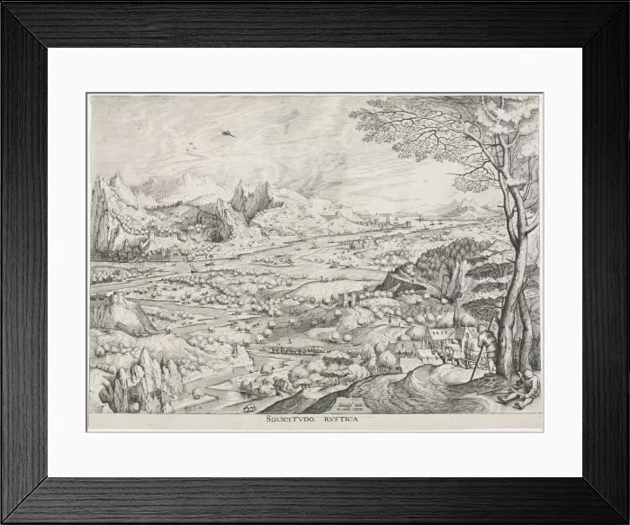 Framed Print : The Large Landscapes: Solicitudo Rustica, c. 1555-1558. Creator: Jan van Doetechum (Flemish Framed Print : The Large Landscapes: Solicitudo Rustica, c. 1555-1558. Creator: Jan van Doetechum (Flemish