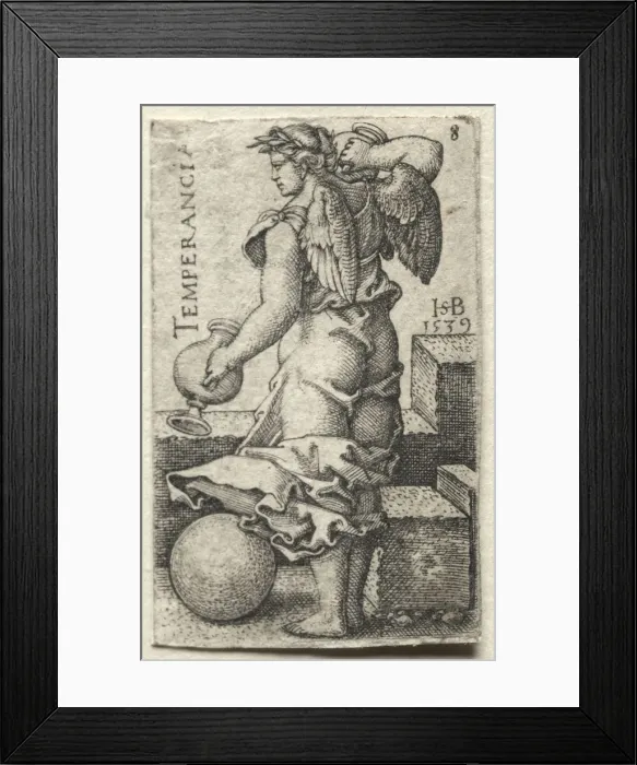 Framed Print : The Knowledge of God and the Seven Cardinal Virtues: Temperance - Temperancia. Creator Framed Print : The Knowledge of God and the Seven Cardinal Virtues: Temperance - Temperancia. Creator