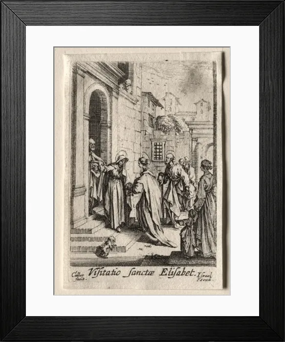 Framed Print : The Life of the Virgin: The Visitation. Creator: Jacques Callot (French, 1592-1635) Framed Print : The Life of the Virgin: The Visitation. Creator: Jacques Callot (French, 1592-1635)