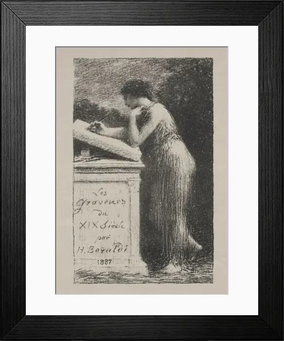 Framed Print : The Lithograph, 1887. Creator: Henri Fantin-Latour (French, 1836-1904) Framed Print : The Lithograph, 1887. Creator: Henri Fantin-Latour (French, 1836-1904)