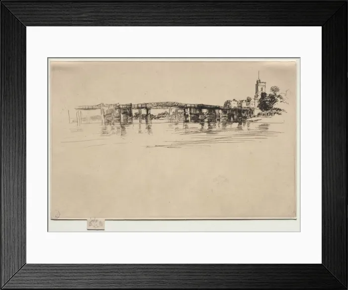 Framed Print : The Little Putney, No. 1. Creator: James McNeill Whistler (American, 1834-1903) Framed Print : The Little Putney, No. 1. Creator: James McNeill Whistler (American, 1834-1903)