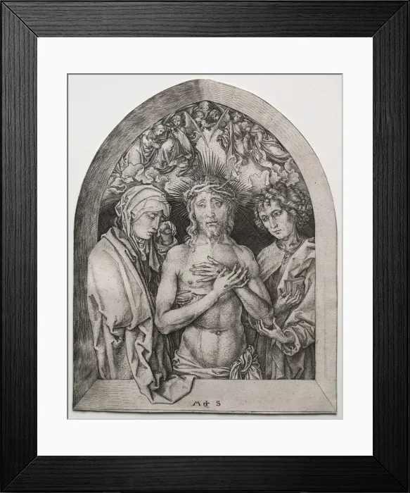 Framed Print : The Man of Sorrows. Creator: Martin Schongauer (German, c. 1450-1491) Framed Print : The Man of Sorrows. Creator: Martin Schongauer (German, c. 1450-1491)