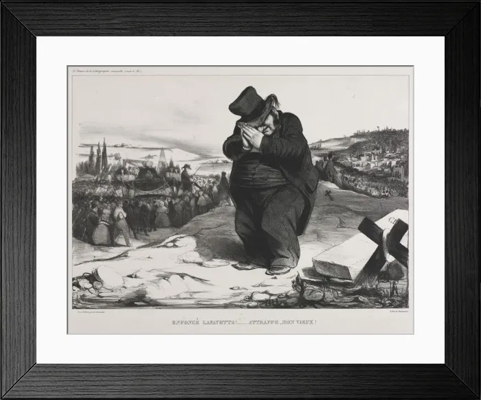 Framed Print : The Monthly Association (plate 22): Failed Lafayette! It Serves You Right, My Old Friend!, 1834 Framed Print : The Monthly Association (plate 22): Failed Lafayette! It Serves You Right, My Old Friend!, 1834