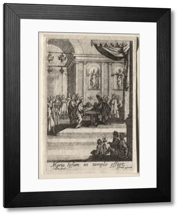 Framed Print : The Life of the Virgin: The Presentation of Christ in the Temple. Creator: Jacques Callot (French Framed Print : The Life of the Virgin: The Presentation of Christ in the Temple. Creator: Jacques Callot (French