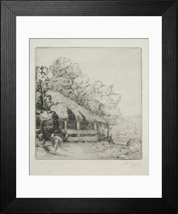 Framed Print : The Little Shed (Le Petit Hangar). Creator: Alphonse Legros (French, 1837-1911) Framed Print : The Little Shed (Le Petit Hangar). Creator: Alphonse Legros (French, 1837-1911)
