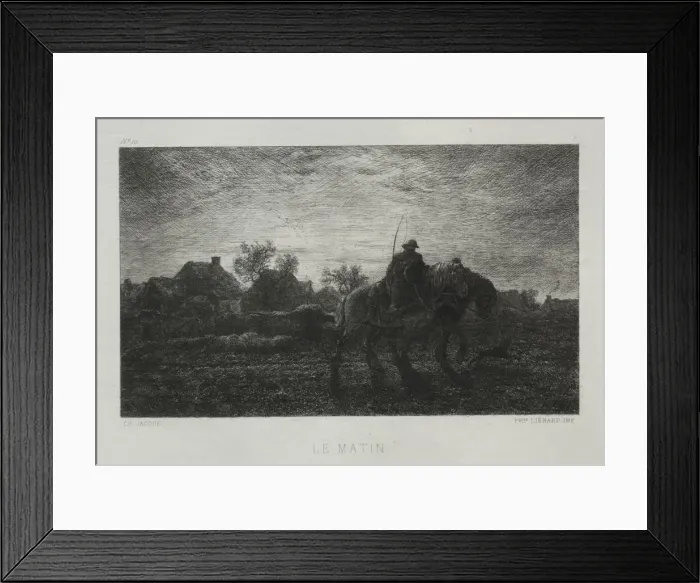 Framed Print : The Morning. Creator: Charles-Emile Jacque (French, 1813-1894) Framed Print : The Morning. Creator: Charles-Emile Jacque (French, 1813-1894)