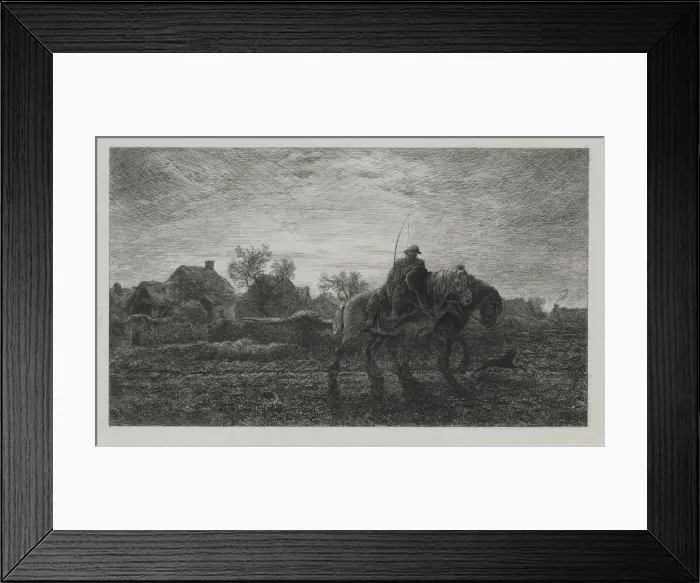 Framed Print : The Morning. Creator: Charles-Emile Jacque (French, 1813-1894) Framed Print : The Morning. Creator: Charles-Emile Jacque (French, 1813-1894)