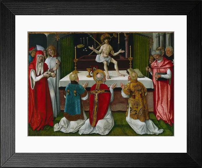 Framed Print : The Mass of Saint Gregory, 1511. Creator: Hans Baldung (German, 1484 / 85-1545) Framed Print : The Mass of Saint Gregory, 1511. Creator: Hans Baldung (German, 1484 / 85-1545)