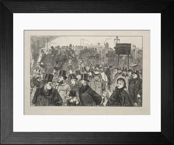 Framed Print : The Living Stream at London Bridge - On the Bridge, 1863 Framed Print : The Living Stream at London Bridge - On the Bridge, 1863