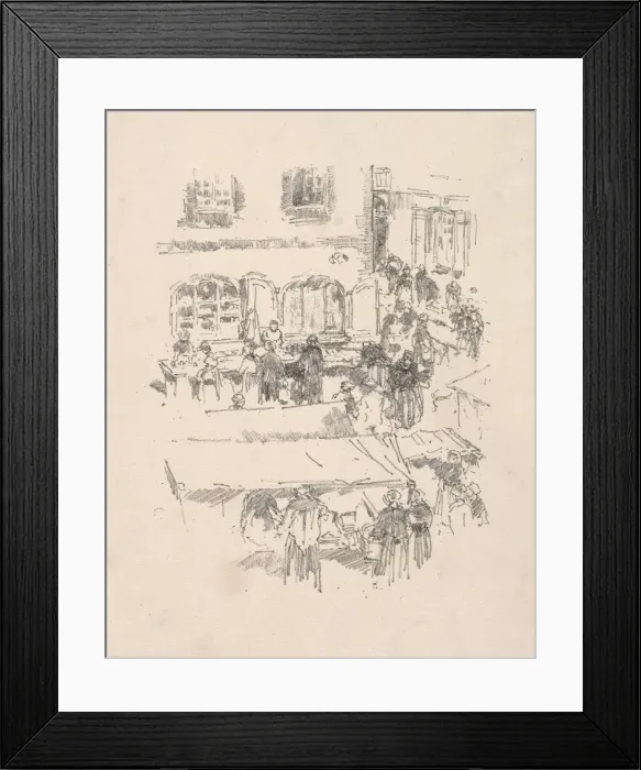 Framed Print : The Market Place, Vitre, 1893. Creator: James McNeill Whistler (American, 1834-1903) Framed Print : The Market Place, Vitre, 1893. Creator: James McNeill Whistler (American, 1834-1903)