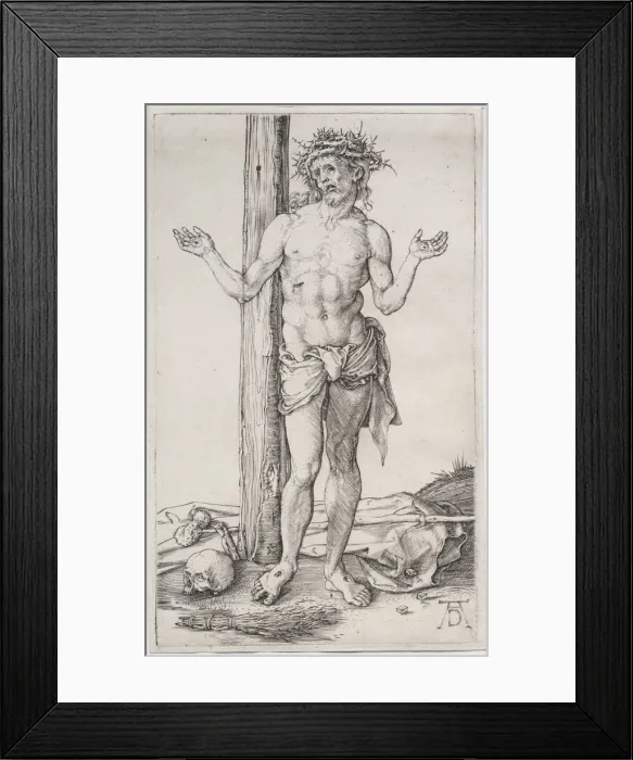 Framed Print : The Man of Sorrows Standing, with Hands Raised, c. 1500. Creator: Albrecht Dürer (German Framed Print : The Man of Sorrows Standing, with Hands Raised, c. 1500. Creator: Albrecht Dürer (German