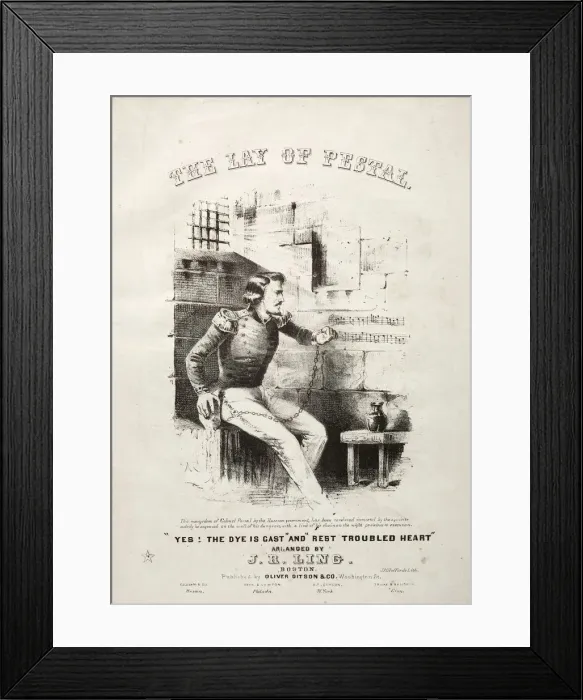 Framed Print : The Lay of Pestal - Sheet Music Cover. Creator: Winslow Homer (American, 1836-1910) Framed Print : The Lay of Pestal - Sheet Music Cover. Creator: Winslow Homer (American, 1836-1910)