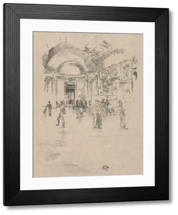 Framed Print : The Long Gallery, Louvre, 1894. Creator: James McNeill Whistler (American, 1834-1903) Framed Print : The Long Gallery, Louvre, 1894. Creator: James McNeill Whistler (American, 1834-1903)