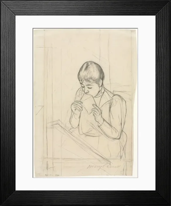 Framed Print : The Letter (recto), 1890-1891. Creator: Mary Cassatt (American, 1844-1926) Framed Print : The Letter (recto), 1890-1891. Creator: Mary Cassatt (American, 1844-1926)