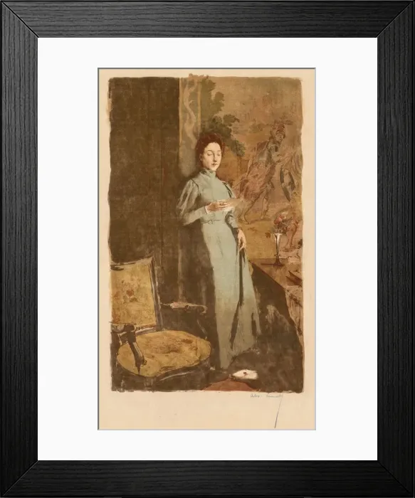 Framed Print : The Letter (La Lettre), 1894. Creator: Alexandre Lunois (French, 1863-1916) Framed Print : The Letter (La Lettre), 1894. Creator: Alexandre Lunois (French, 1863-1916)