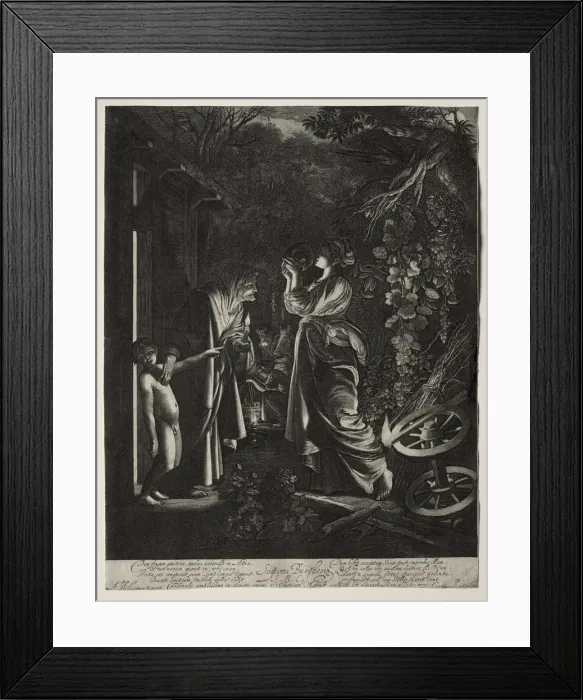 Framed Print : The Mocking of Ceres. Creator: Hendrik Goudt (Dutch, 1585-1630) Framed Print : The Mocking of Ceres. Creator: Hendrik Goudt (Dutch, 1585-1630)