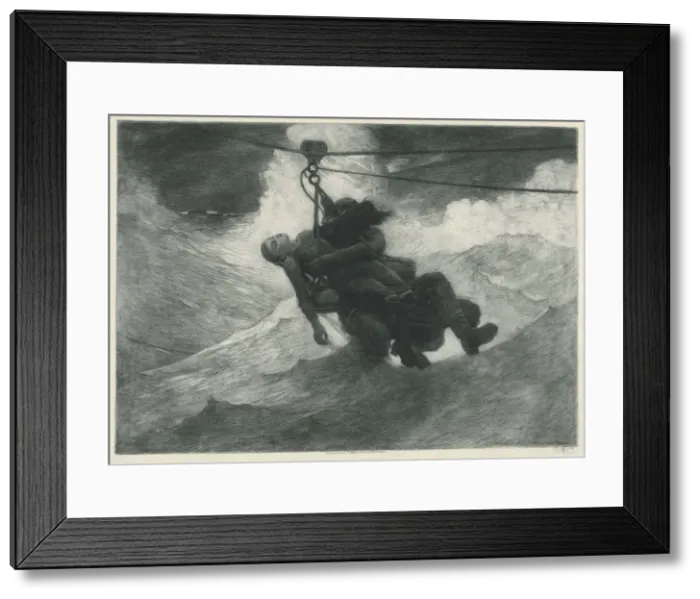 Framed Print : The Life Line, 1884. Creator: Winslow Homer (American, 1836-1910) Framed Print : The Life Line, 1884. Creator: Winslow Homer (American, 1836-1910)
