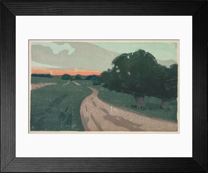 Framed Print : The Long Road or Argilla Road, c. 1898. Creator: Arthur Wesley Dow (American, 1857-1922) Framed Print : The Long Road or Argilla Road, c. 1898. Creator: Arthur Wesley Dow (American, 1857-1922)