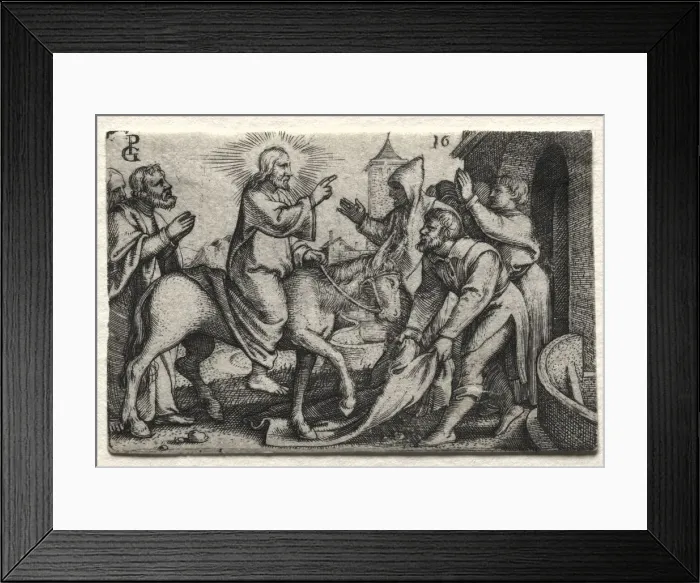 Framed Print : The Life of Jesus Christ: Christ Entering Jerusalem, c. 1534-35. Creator: Georg Pencz (German, c Framed Print : The Life of Jesus Christ: Christ Entering Jerusalem, c. 1534-35. Creator: Georg Pencz (German, c