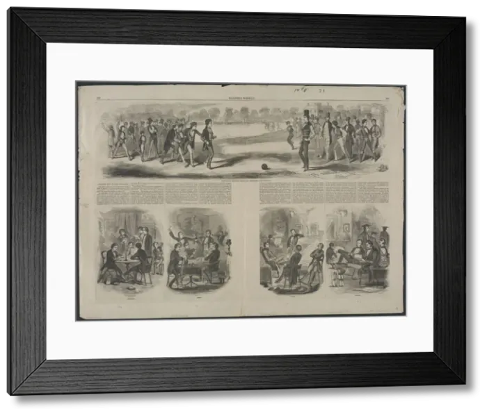 Framed Print : The Match between the Sophs and Freshmen, 1857. Creator: Winslow Homer (American, 1836-1910) Framed Print : The Match between the Sophs and Freshmen, 1857. Creator: Winslow Homer (American, 1836-1910)