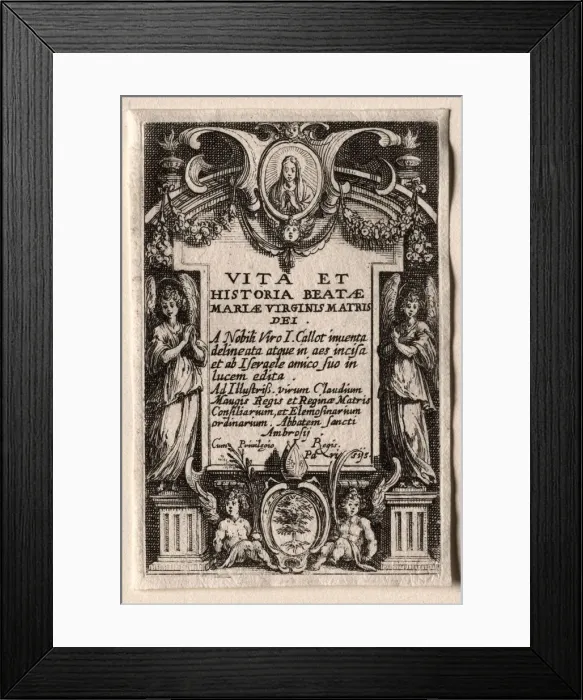 Framed Print : The Life of the Virgin. Creator: Jacques Callot (French, 1592-1635) Framed Print : The Life of the Virgin. Creator: Jacques Callot (French, 1592-1635)
