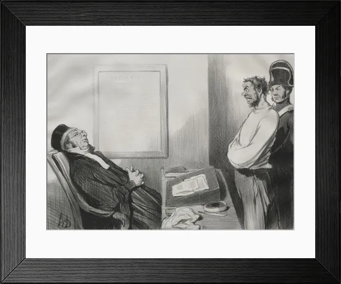 Framed Print : The Men of Justice, plate 15: You were hungry... That is not a Reason... 1845. Creator Framed Print : The Men of Justice, plate 15: You were hungry... That is not a Reason... 1845. Creator