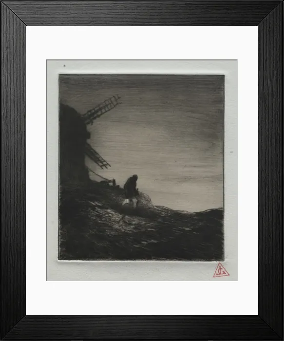 Framed Print : The Mill, 1848. Creator: Charles-Emile Jacque (French, 1813-1894) Framed Print : The Mill, 1848. Creator: Charles-Emile Jacque (French, 1813-1894)