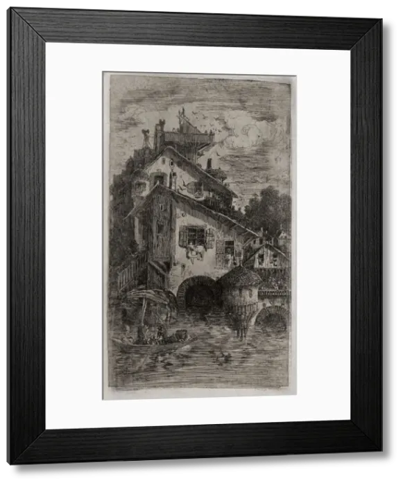 Framed Print : The Mill, 1866. Creator: Rodolphe Bresdin (French, 1822-1885) Framed Print : The Mill, 1866. Creator: Rodolphe Bresdin (French, 1822-1885)