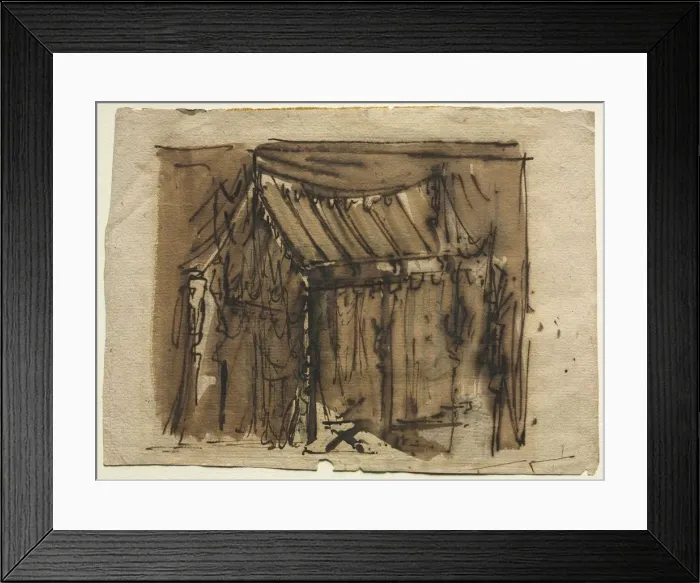 Framed Print : Tent (recto). Creator: Josef Platzer (Austrian, 1751-1806) Framed Print : Tent (recto). Creator: Josef Platzer (Austrian, 1751-1806)