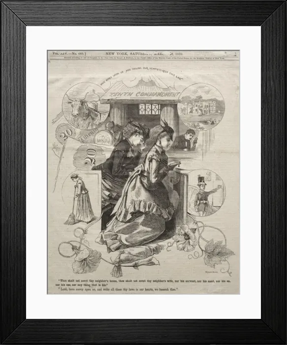 Framed Print : Tenth Commandment, 1870. Creator: Winslow Homer (American, 1836-1910) Framed Print : Tenth Commandment, 1870. Creator: Winslow Homer (American, 1836-1910)