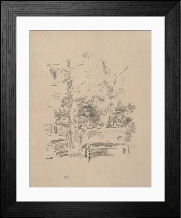 Framed Print : Tete-a-tete in the Garden, 1894. Creator: James McNeill Whistler (American
