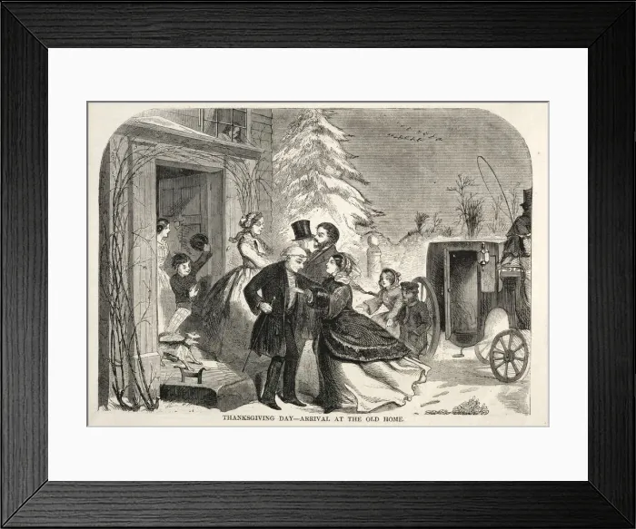 Framed Print : Thanksgiving Day - Arrival at the Old Home, 1858. Creator: Winslow Homer (American, 1836-1910) Framed Print : Thanksgiving Day - Arrival at the Old Home, 1858. Creator: Winslow Homer (American, 1836-1910)
