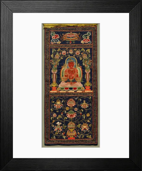 Framed Print : Thangka with the Seventh Bodhisattva, 1368 - 1424. Creator: Unknown Framed Print : Thangka with the Seventh Bodhisattva, 1368 - 1424. Creator: Unknown