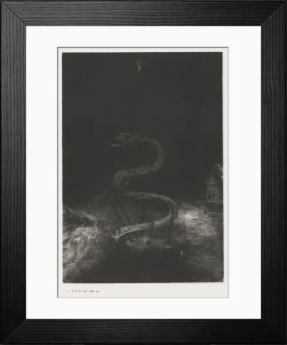 Framed Print : The Apocalypse of Saint John: And Bound Him a Thousand Years, 1899. Creator: Odilon Redon (French Framed Print : The Apocalypse of Saint John: And Bound Him a Thousand Years, 1899. Creator: Odilon Redon (French