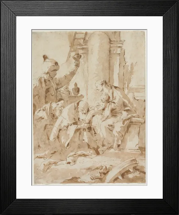 Framed Print : The Adoration of the Magi, c. 1740. Creator: Giovanni Battista Tiepolo (Italian, 1696-1770) Framed Print : The Adoration of the Magi, c. 1740. Creator: Giovanni Battista Tiepolo (Italian, 1696-1770)