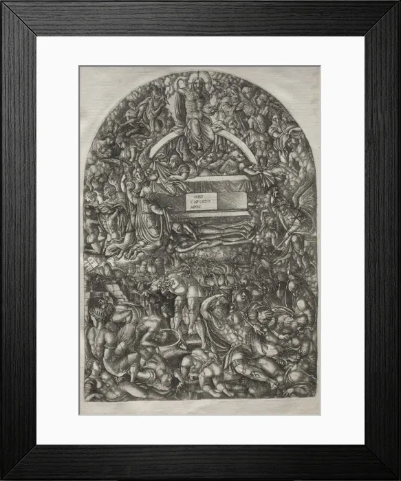 Framed Print : The Apocalypse: A Star Falls and Makes Hell to Open, 1546-1556. Creator: Jean Duvet (French Framed Print : The Apocalypse: A Star Falls and Makes Hell to Open, 1546-1556. Creator: Jean Duvet (French
