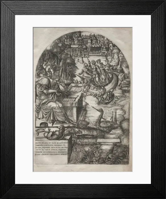 Framed Print : The Apocalypse: Duvet Studying the Apocalypse, 1555. Creator: Jean Duvet (French, 1485-1561) Framed Print : The Apocalypse: Duvet Studying the Apocalypse, 1555. Creator: Jean Duvet (French, 1485-1561)